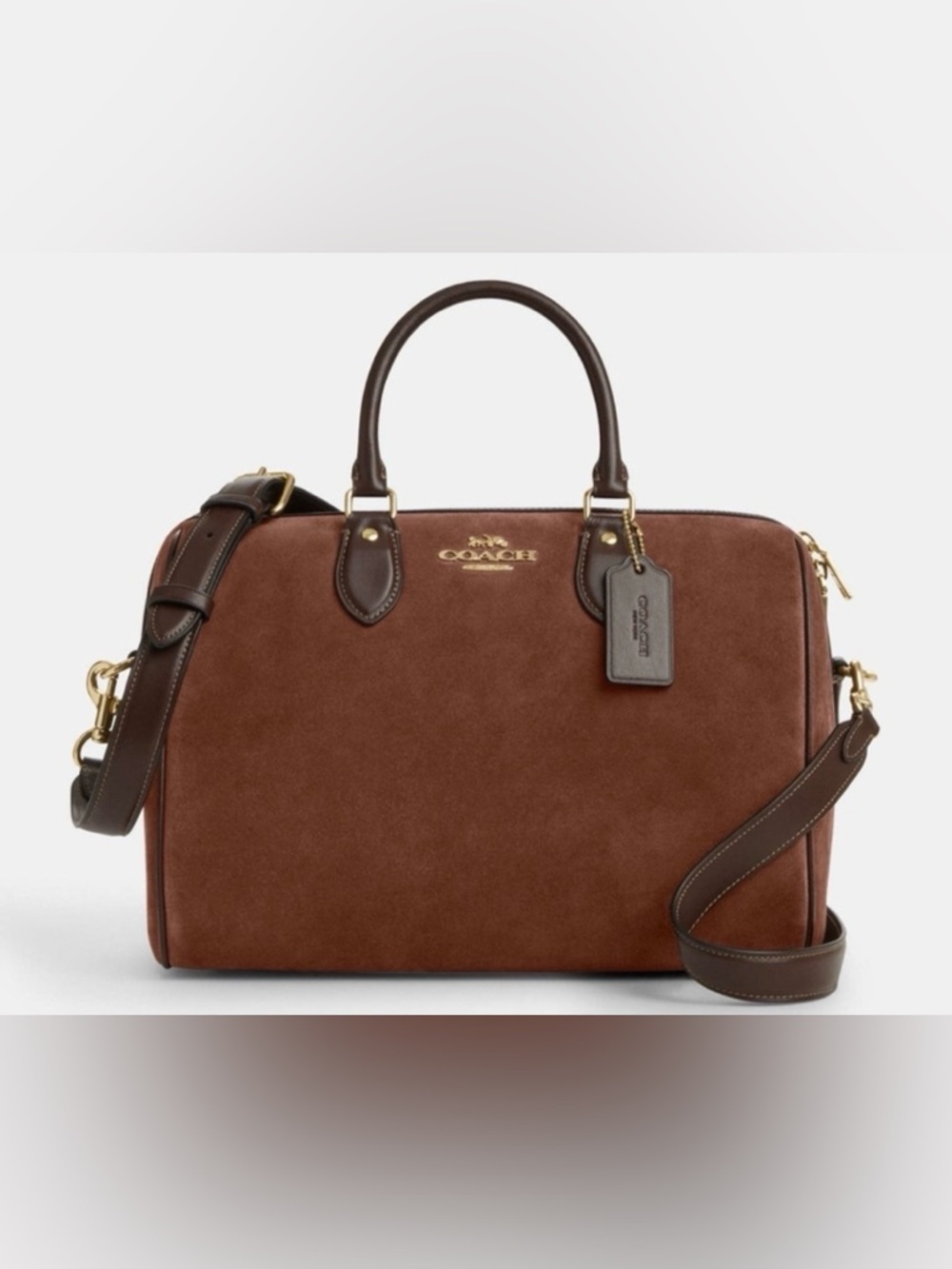 Coach  Suede Large Rowan Satchel Fall 2025